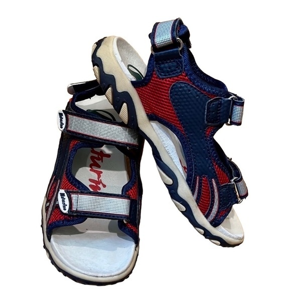Naturino Other - Naturino boys red & navy fabric sandals Sz 3